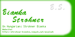 bianka strohner business card